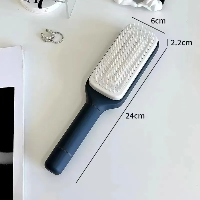 CleanBrush™ Self-Cleaning Hair Brush – One Click Hair Removal